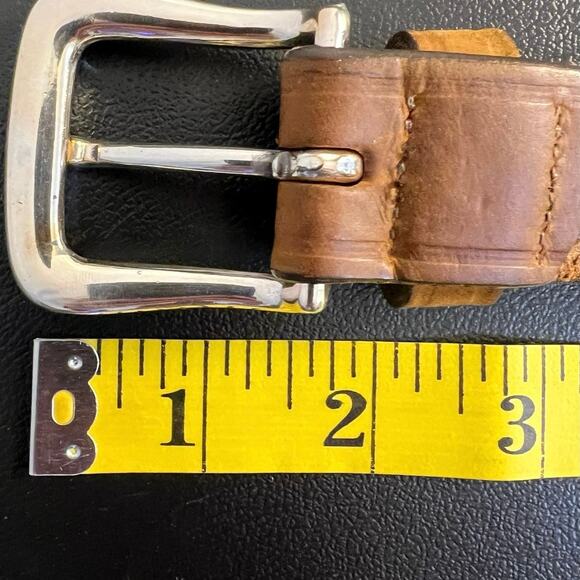 Brighton Buffalo Nickel Brown Leather Southwest Design Western Belt 32" - Picture 11 of 12